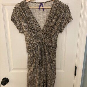 Seraphine Maternity Black Daisy Floral Knot Front Dress